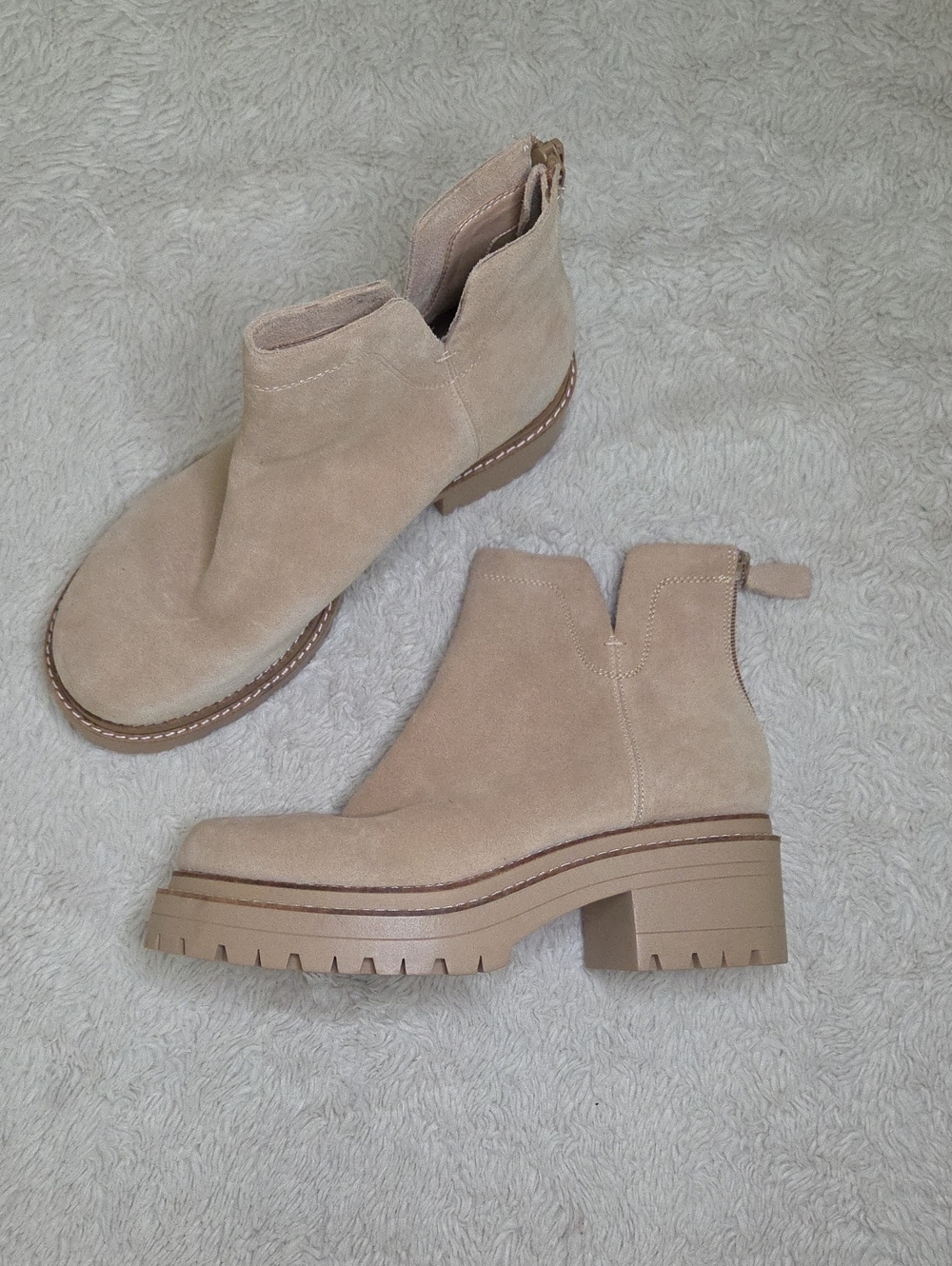 Women's Gianni Bini Tan Combat Boots Sz 9.5